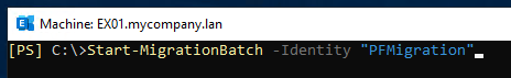 start the migration batch